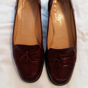 Vintage Oxblood Leather Tassel Loafers